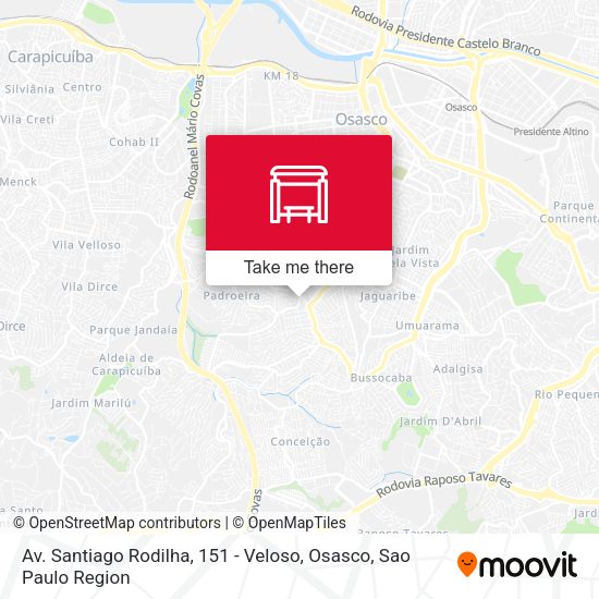 Av. Santiago Rodilha, 151 - Veloso, Osasco map