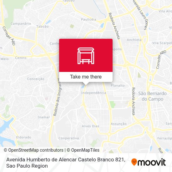 Avenida Humberto de Alencar Castelo Branco 821 map