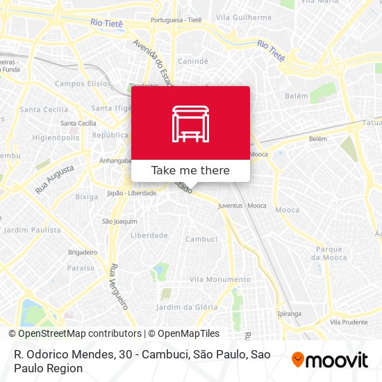 Mapa R. Odorico Mendes, 30 - Cambuci, São Paulo