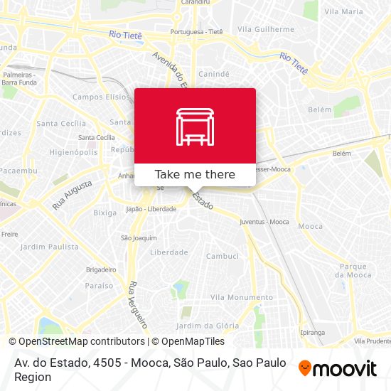 Mapa Av. do Estado, 4505 - Mooca, São Paulo