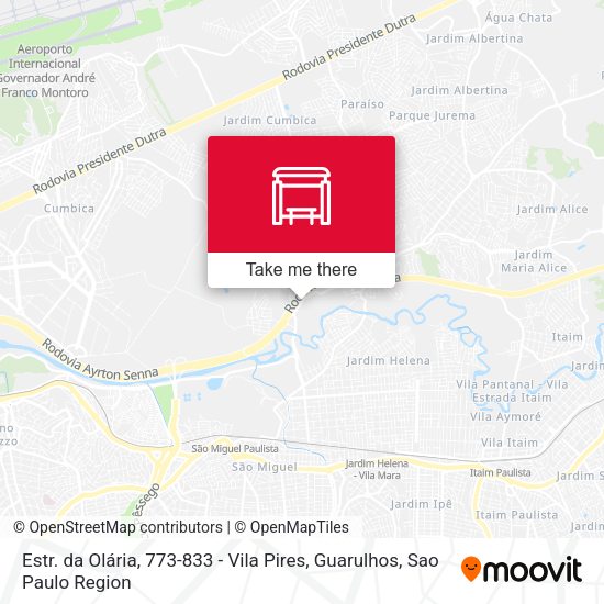 Estr. da Olária, 773-833 - Vila Pires, Guarulhos map
