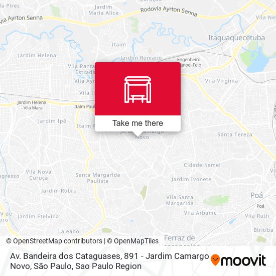 Av. Bandeira dos Cataguases, 891 - Jardim Camargo Novo, São Paulo map