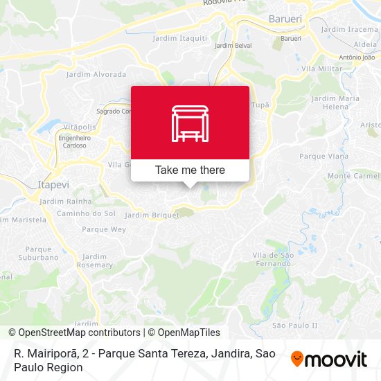 R. Mairiporã, 2 - Parque Santa Tereza, Jandira map