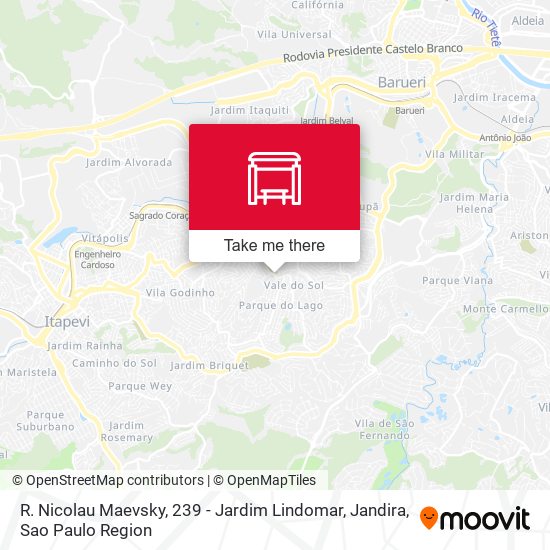 R. Nicolau Maevsky, 239 - Jardim Lindomar, Jandira map
