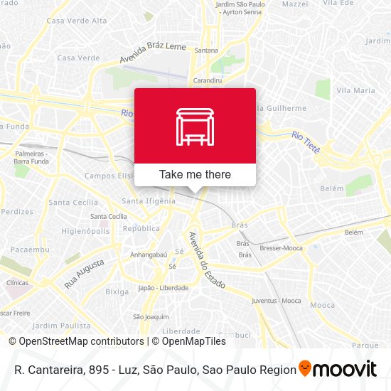R. Cantareira, 895 - Luz, São Paulo map