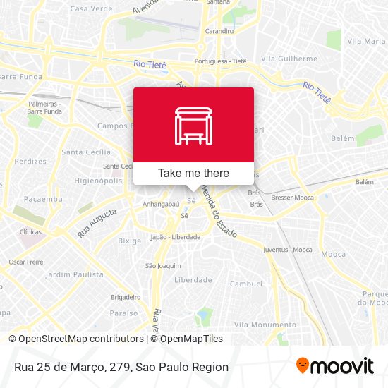 Mapa Rua 25 de Março, 279