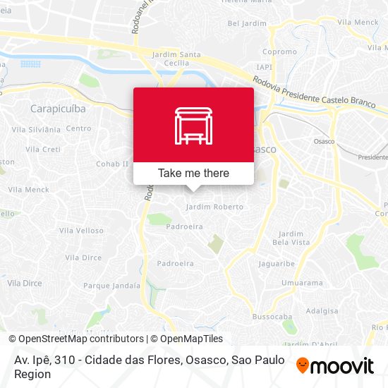 Mapa Av. Ipê, 310 - Cidade das Flores, Osasco