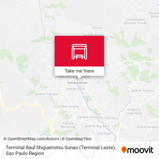 Mapa Terminal Raul Shiguemitsu Sunao (Terminal Leste)