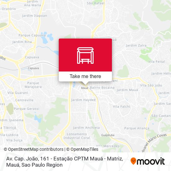 Mapa Av. Cap. João, 161 - Estação CPTM Mauá - Matriz, Mauá