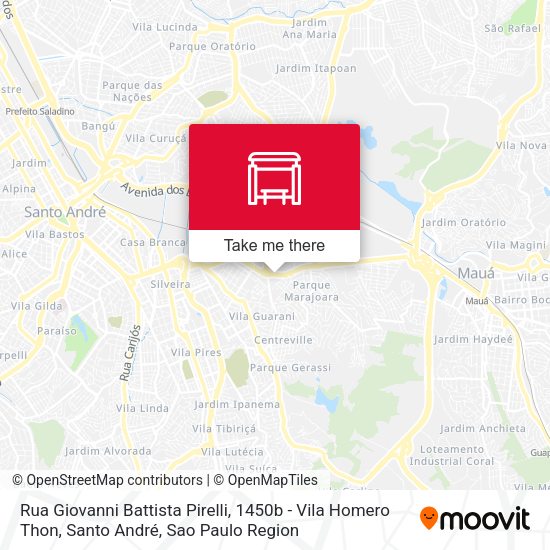 Rua Giovanni Battista Pirelli, 1450b - Vila Homero Thon, Santo André map