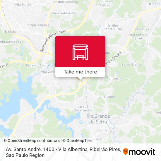 Av. Santo André, 1400 - Vila Albertina, Ribeirão Pires map