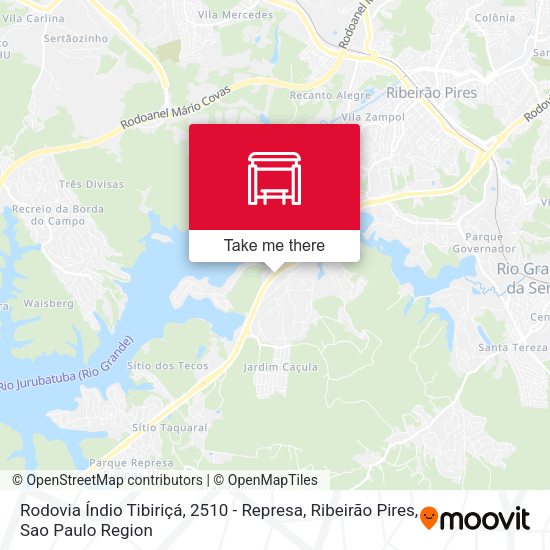 Rodovia Índio Tibiriçá, 2510  - Represa, Ribeirão Pires map