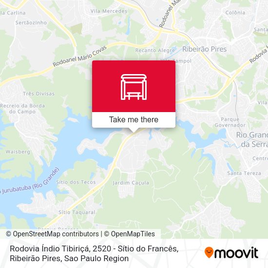 Rodovia Índio Tibiriçá, 2520 - Sítio do Francês, Ribeirão Pires map