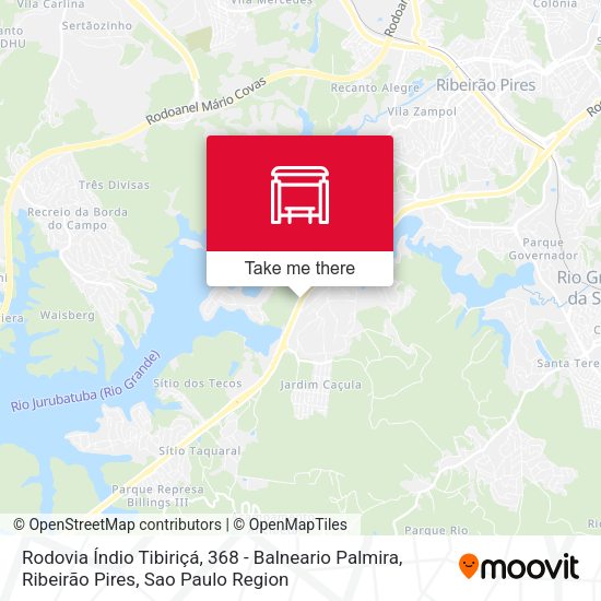Rodovia Índio Tibiriçá, 368 - Balneario Palmira, Ribeirão Pires map