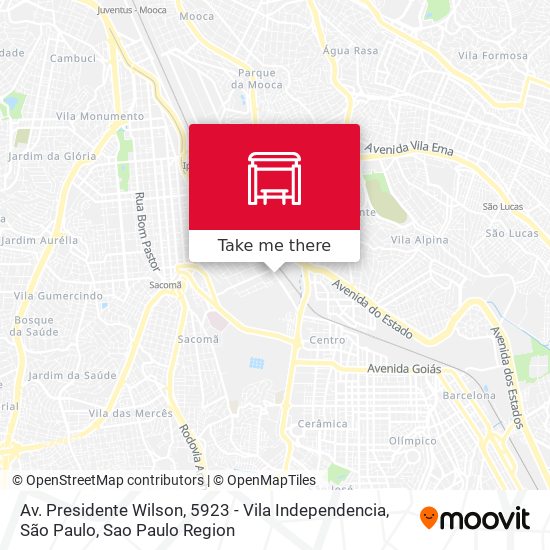 Av. Presidente Wilson, 5923 - Vila Independencia, São Paulo map