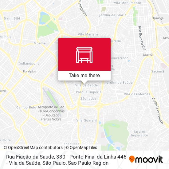 Rua Fiação da Saúde, 330 - Ponto Final da Linha 446 - Vila da Saúde, São Paulo map