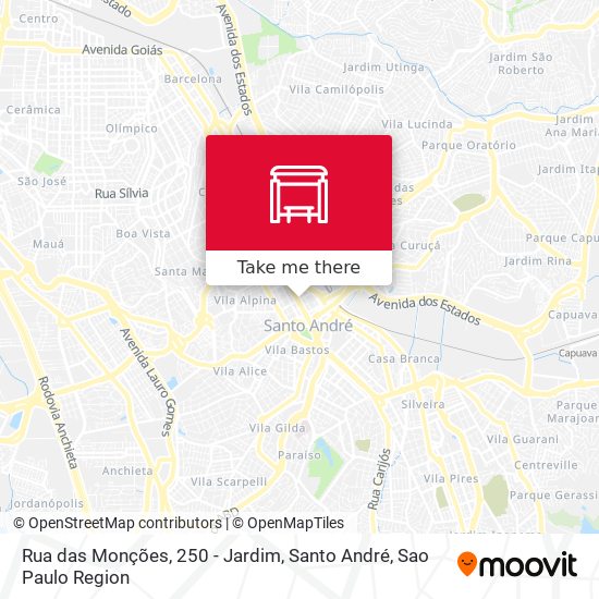 Rua das Monções, 250 - Jardim, Santo André map