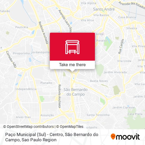 Paço Municipal (Sul) - Centro, São Bernardo do Campo map