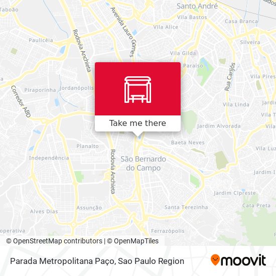 Mapa Parada Metropolitana Paço