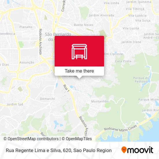 Rua Regente Lima e Silva, 620 map