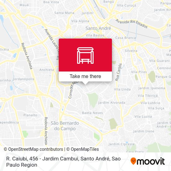 R. Caiubi, 456 - Jardim Cambui, Santo André map