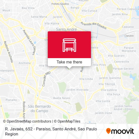 R. Javaés, 652 - Paraíso, Santo André map