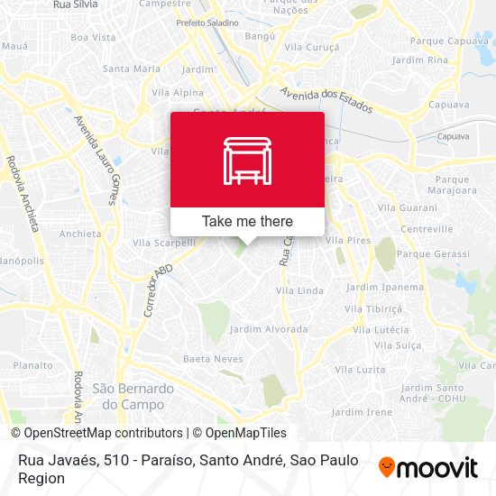 Rua Javaés, 510 - Paraíso, Santo André map