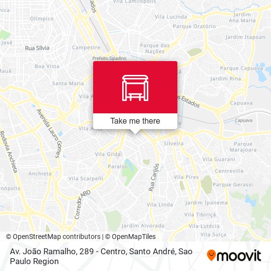 Mapa Av. João Ramalho, 289 - Centro, Santo André