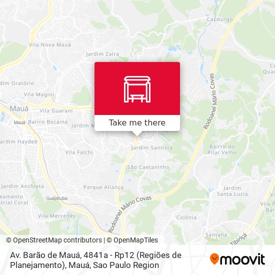 Mapa Av. Barão de Mauá, 4841a - Rp12 (Regiões de Planejamento), Mauá