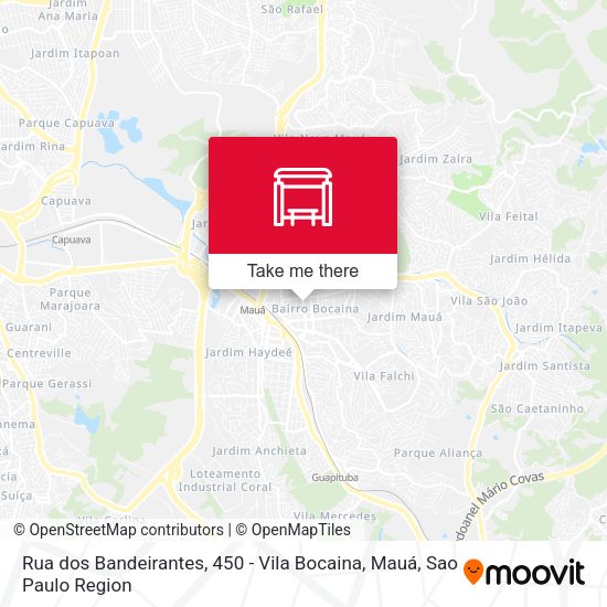 Rua dos Bandeirantes, 450 - Vila Bocaina, Mauá map