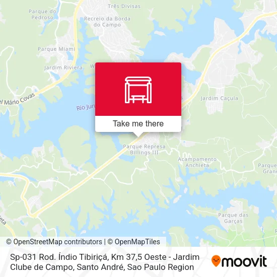 Sp-031 Rod. Índio Tibiriçá, Km 37,5 Oeste - Jardim Clube de Campo, Santo André map