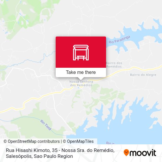 Rua Hisashi Kimoto, 35 - Nossa Sra. do Remédio, Salesópolis map