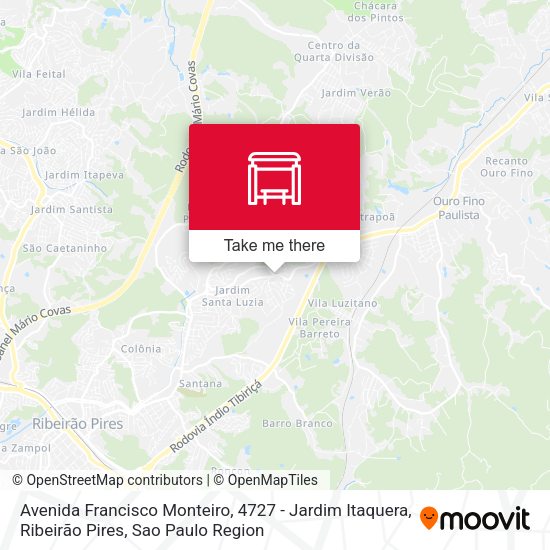 Avenida Francisco Monteiro, 4727 - Jardim Itaquera, Ribeirão Pires map