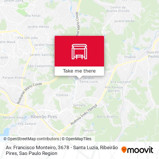 Av. Francisco Monteiro, 3678 - Santa Luzia, Ribeirão Pires map