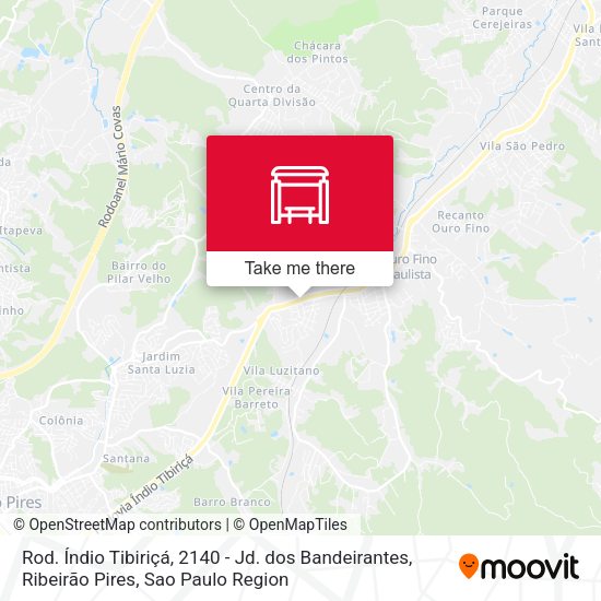 Rod. Índio Tibiriçá, 2140 - Jd. dos Bandeirantes, Ribeirão Pires map