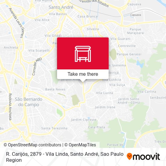 R. Carijós, 2879 - Vila Linda, Santo André map