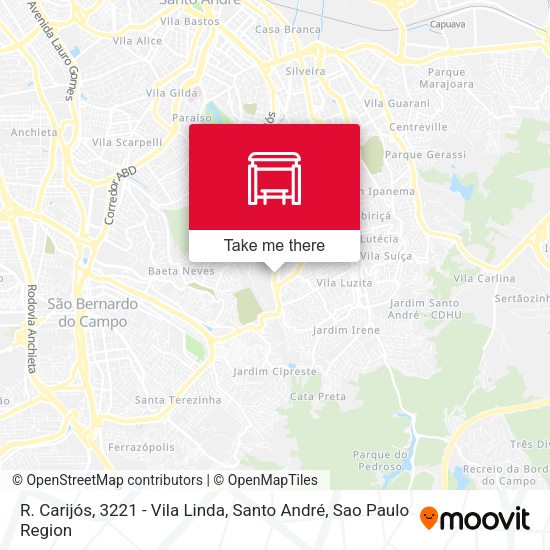 R. Carijós, 3221 - Vila Linda, Santo André map