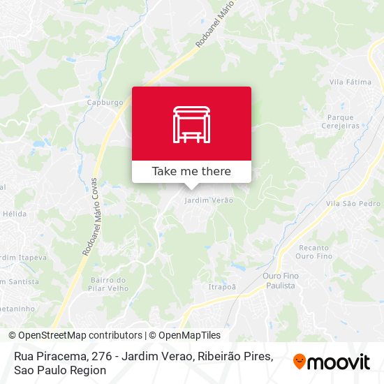 Rua Piracema, 276 - Jardim Verao, Ribeirão Pires map