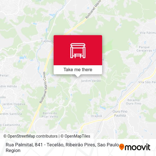 Rua Palmital, 841 - Tecelão, Ribeirão Pires map