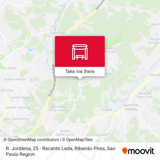 R. Jordânia, 25 - Recanto Leda, Ribeirão Pires map