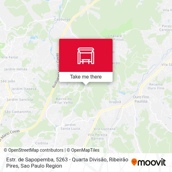 Estr. de Sapopemba, 5263 - Quarta Divisão, Ribeirão Pires map