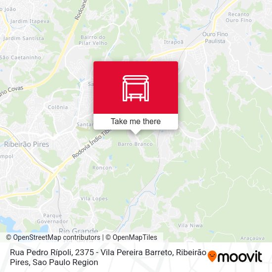 Rua Pedro Rípoli, 2375 - Vila Pereira Barreto, Ribeirão Pires map