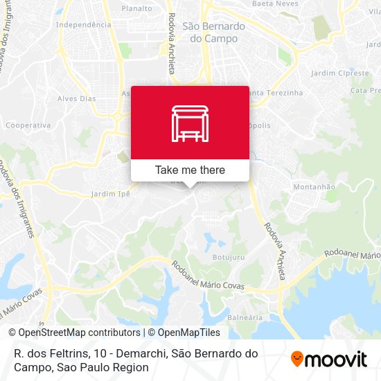 R. dos Feltrins, 10 - Demarchi, São Bernardo do Campo map