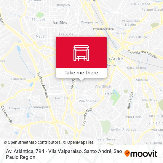 Av. Atlântica, 794 - Vila Valparaiso, Santo André map