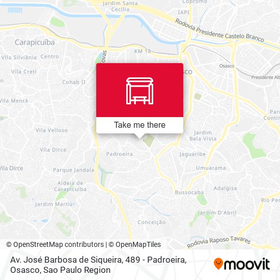 Mapa Av. José Barbosa de Siqueira, 489 - Padroeira, Osasco