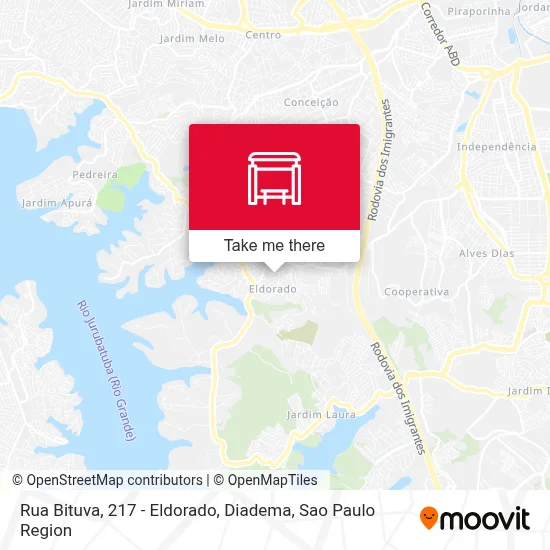 Rua Bituva, 217 - Eldorado, Diadema map
