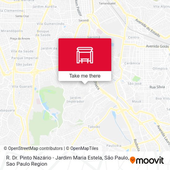 R. Dr. Pinto Nazário - Jardim Maria Estela, São Paulo map