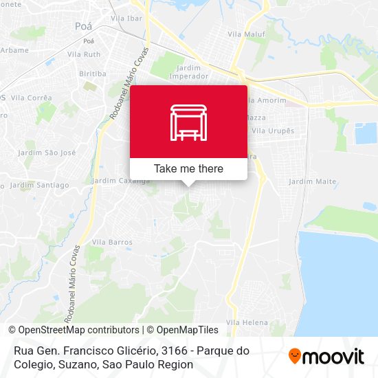 Rua Gen. Francisco Glicério, 3166 - Parque do Colegio, Suzano map