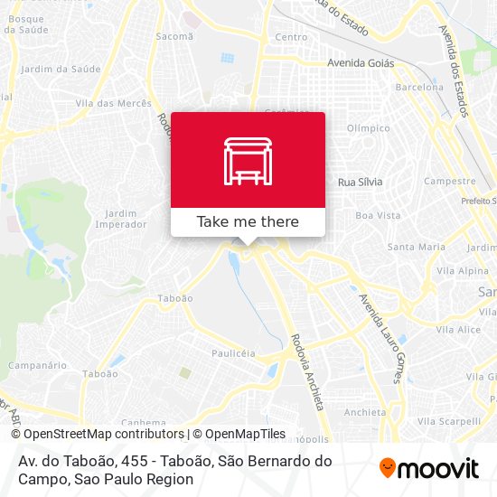 Av. do Taboão, 455 - Taboão, São Bernardo do Campo map