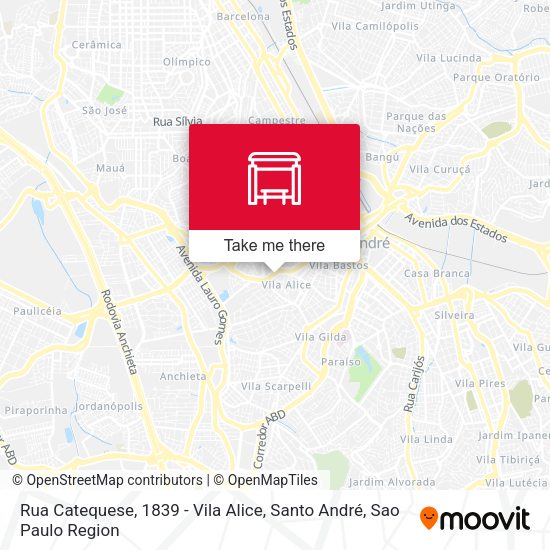 Rua Catequese, 1839 - Vila Alice, Santo André map